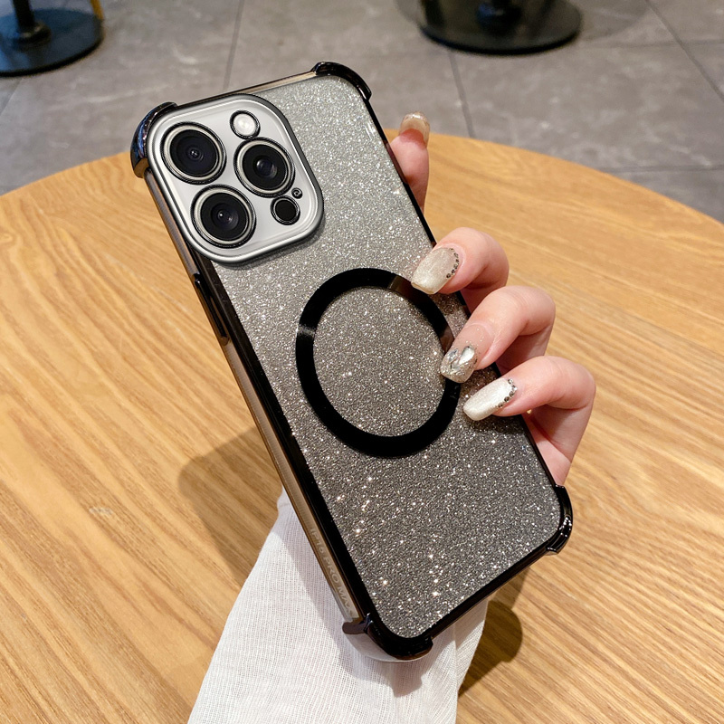 Ốp Điện Thoại YBD Cho IPhone 16 Pro Max 16 15 14 Plus 15 14 13 12 11 Pro Max Mới Bốn Góc Chống Rơi Backboard Từ Tính Thu Hút