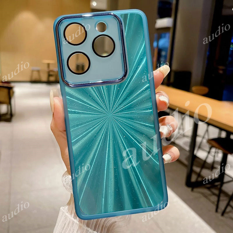 Ốp điện thoại lấp lánh pháo hoa bằng Laser Realme 15T 5G cho realme 15T 15 Pro 15Pro 5G với ống kính máy ảnh đầy đủ Phim bảo vệ Gradient Bling Vỏ trong suốt cho Realme 15Pro T15 Realme15T 5G