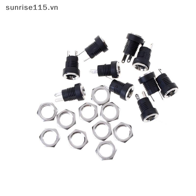 Srvn 10 Cái -022B Ổ Cắm Jack Cắm Nữ Bảng Điều Khiển Gắn Kết Nối 5.5 * 2.1mm.