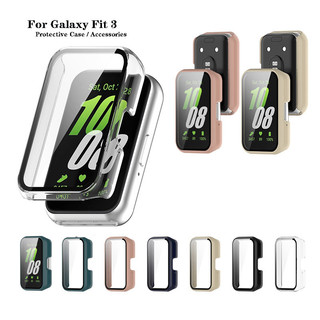 Ốp PC Kính Cường Lực Cho Samsung Galaxy Fit 3 Vỏ Đồng Hồ Thông Minh Bảo Vệ Màn Hình Phim Toàn Diện