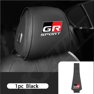 Toyota GR Thể Thao Da Ghế Ô Tô Tựa Đầu Vỏ Bảo Vệ Phụ Kiện Nội Thất Cho Xe Toyota Vios Raize Wigo Rush Veloz Yaris Ativ Innova Avanza Altis Fortuner Hilux Corolla Cross