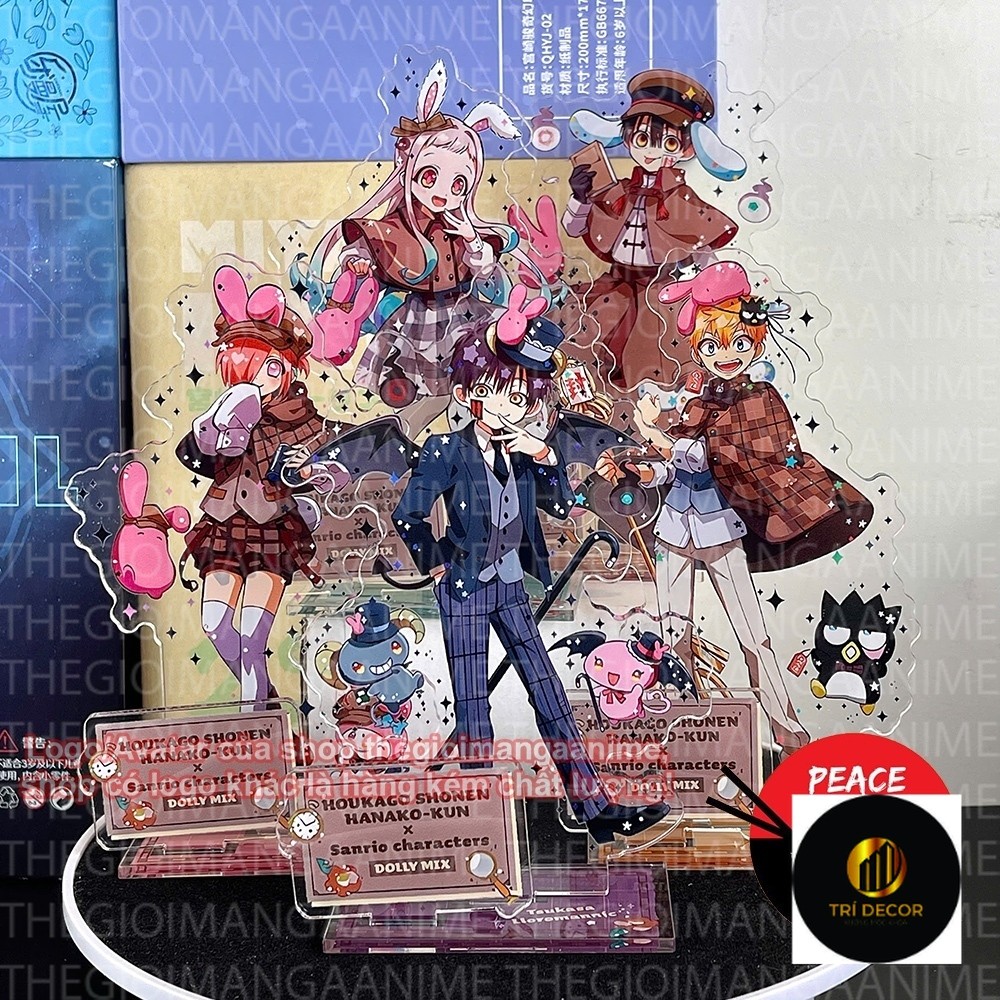 Mô hình Standee CẬU MA NHÀ XÍ HANAKO-KUN ver SANRIO Toilet-bound Jibaku Shounen Hanako-kun in hình anime chibi