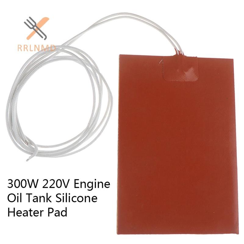Rrlnmd > 300W 220V 10x15cm Dầu Động Cơ Silicon Nóng Miếng Lót Cao Su Heag Thảm Ấm MỚI