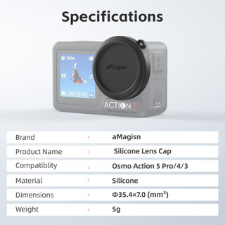 Dành Cho DJI Osmo Action 5 Pro Vỏ Ống Kính Silicon Trọn Gói Vỏ Bảo Vệ Ống Kính Phụ Kiện Camera