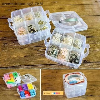 [Dreamdreaming] Hộp đựng đồ trang sức bằng nhựa trong suốt 3 lớp Hộp hoàn thiện dung tích lớn Vòng cổ Nhẫn Bông tai Hộp trang trí [zkm]