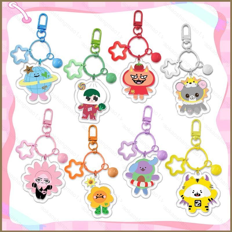 HK1 TOMAFOX Móc Khóa Acrylic Mặt Dây Chuyền Pentagram Chuông Hoạt Hình Túi Phụ Kiện GMMTV Ngoại Vi KH1
