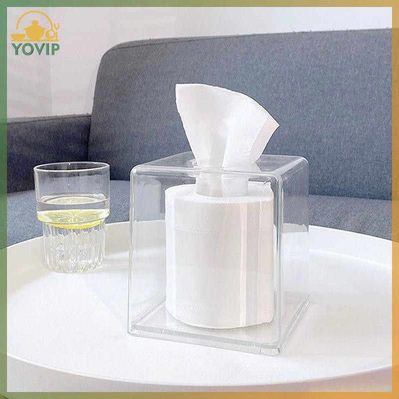 YOVIP 1 Hộp Khăn Giấy Trong Suốt Dùng Để Bàn, Hộp Đựng Giấy Cuộn Phòng Tắm, Thích Hợp Cho Nhà Bếp Và Gia Đình Sử Dụng VN