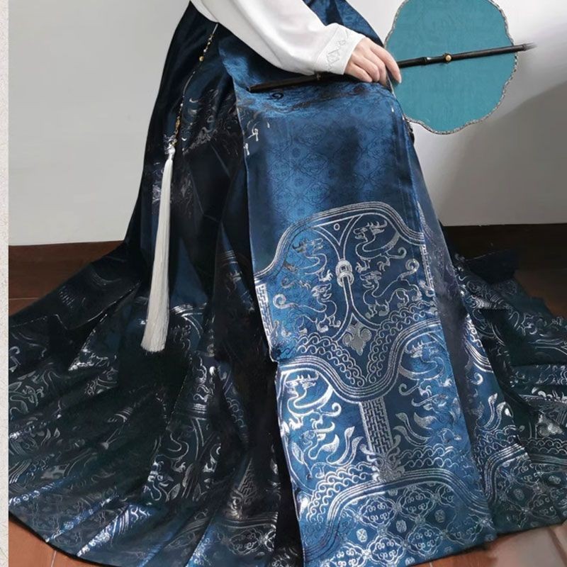 Han Element Slimming Ming Dynasty Tie-Up váy mặt ngựa Retro Phong cách Trung Quốc Hanfu