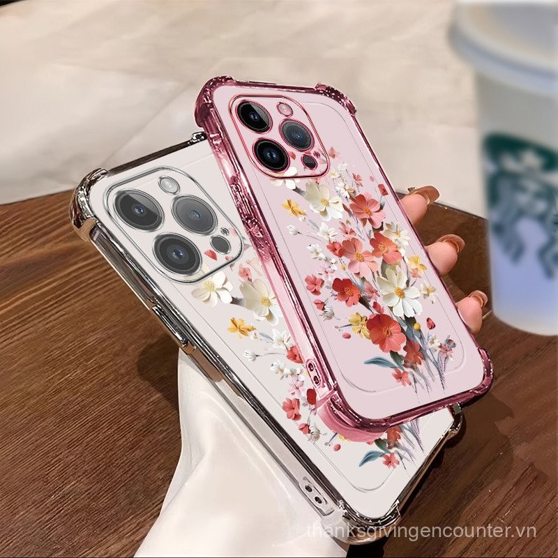Ốp Lưng iPhone 16E 16 Pro Max 15 Plus Ốp Điện Thoại Silicon MỚI Bảo Vệ Chống Rơi Bốn Góc hh 6DJS
