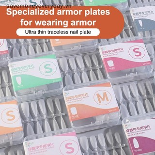 [savemoneyeveryday] 100 Chiếc Bấm Vào Đầu Móng Tay Full Cover Miếng Dán Móng Tay Giả Siêu Mỏng Gel Hệ Thống Nối Dài Móng Tay Giả Rõ Ràng Phụ Kiện Nghệ Thuật [vn]