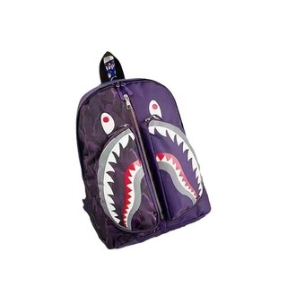 2024 mới cá mập đi học bape cá tính graffiti ba lô học sinh thời trang nam nữ ba lô hợp thời trang