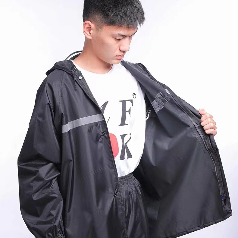 Bộ áo mưa phong cách mới，Áo mưa bộ nam nữ zacro cao cấp có phản quang loại vải dày chống thấm tố tàn thấm nước dặn áo mưa đi xe máy có phản
