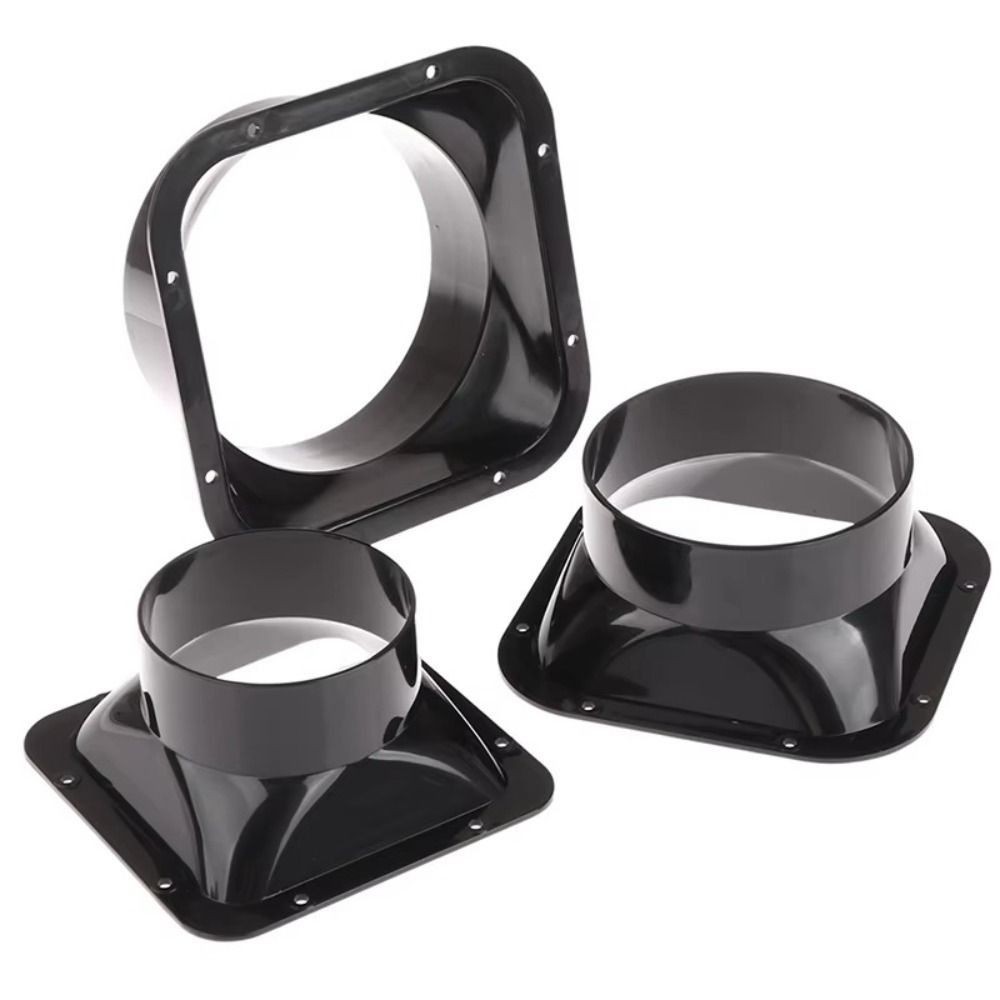 NOTE1 Đầu nối mặt bích tường, Khớp nối ống thông gió ABS 100-300MM, Phụ kiện gia đình Ống khí màu đen Nhà bếp