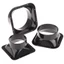 Khớp nối ống thông gió ITRUMPET, Đầu nối mặt bích tường ABS 100-300MM, Phụ kiện gia đình Đầu nối ống xả màu đen Ống thông gió