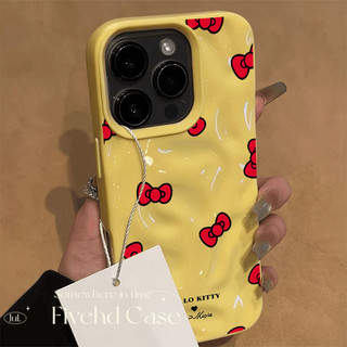Phim hoạt hình dễ thương Kitty Bow Họa tiết sao băng Vỏ màu trơn cho IPhone 13 11 16 12 14 15 Pro Max Plus Vỏ điện thoại Màu kẹo Chống sốc Sáng tạo Vỏ thiết kế mới Vỏ chống rơi