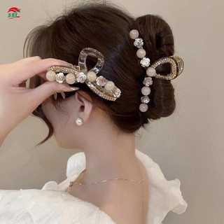 Kẹp Tóc Sang Trọng Với Thiết Kế Lấp Lánh Ngọc Trai và Họa Tiết Hoa Hồng - Phụ Kiện Tạo Kiểu Tóc DIY