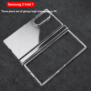Ốp Lưng Trong Suốt Cho Samsung Galaxy Z Fold 7 6 5 4 3 ZFold7 5G Vỏ PC Cứng Bảo Vệ Fold7 Trong Suốt