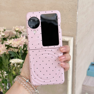 Ốp điện thoại gấp cho Oppo Find N3 Flip Boyang Design Wave Point Crying Child Giá đỡ từ tính Vòng tay vỏ điện thoại tpu cứng