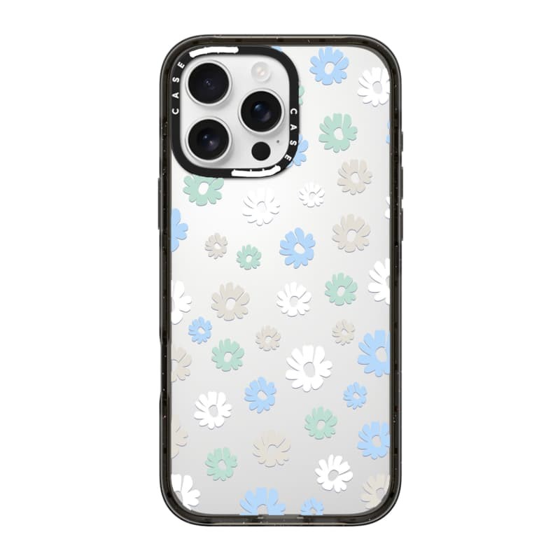 CASECASE X Daisy Landing Case Hồng Đen Trong Suốt Cứng Hút Từ Tính Tác Động Dành Cho Apple IPhone 12 13 14 15 16 Pro Max Plus Có Hộp