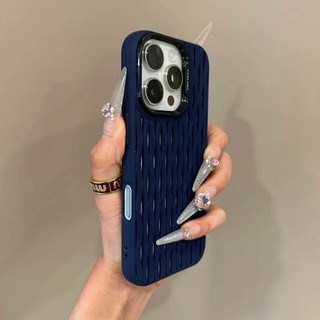 Thanh làm mát rỗng sang trọng Vỏ điện thoại sọc cho iPhone16 15 14 13 12 11 Pro Max Bảo vệ Camera chống sốc Vỏ mềm chống rơi