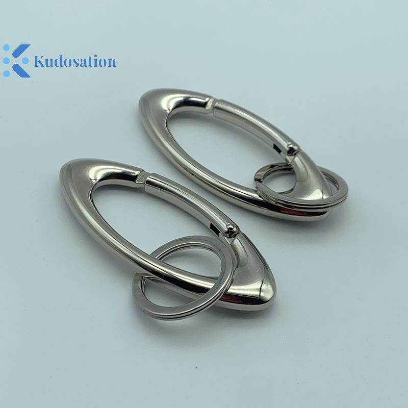 Kudosation Hợp Kim Kẽm Móc Khóa Hình Bầu Dục Đa Năng Leo Núi Móc Khóa Phụ Kiện