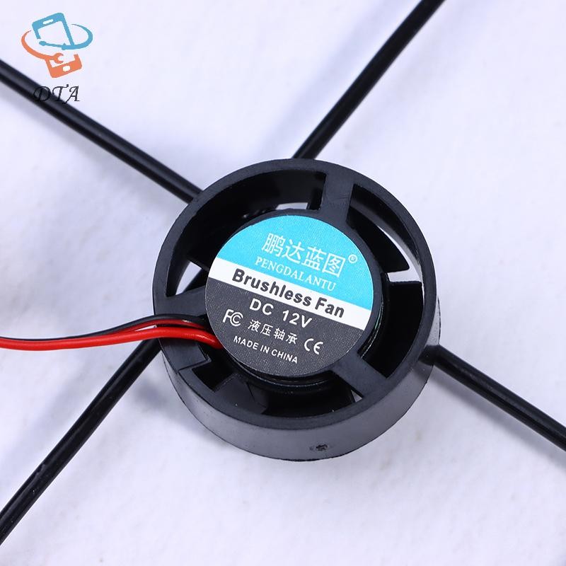 [DTA] 2510 25 * 10MM 5V 9V 12V 24V Tròn 2 Chân Không Chổi Than Chipset Tản Nhiệt Tắt Tiếng Notebook Micro Quạt Làm Mát VN