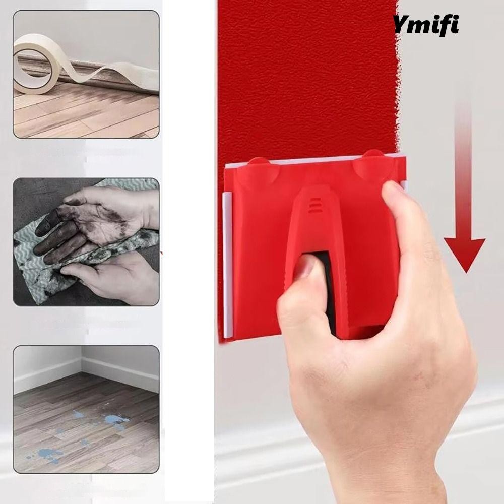 Tông đơ viền sơn tường YMIFI, Công cụ viền sơn màu đỏ đa chức năng, Tông đơ tách chất lượng cao có tay cầm Bàn chải sơn góc trần