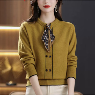 Áo Len Dài Tay Nữ Thu Đông Rời Mẹ Mặc Ôm Hơn Áo Len Đi Làm ~
