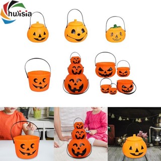 chulisia Halloween bí ngô Xô kẹo Phụ kiện Halloween Giỏ kẹo