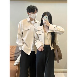 Đồ đôi nam nữ áo khoác cardigan đơn sắc mùa xuân thu công sở 2025