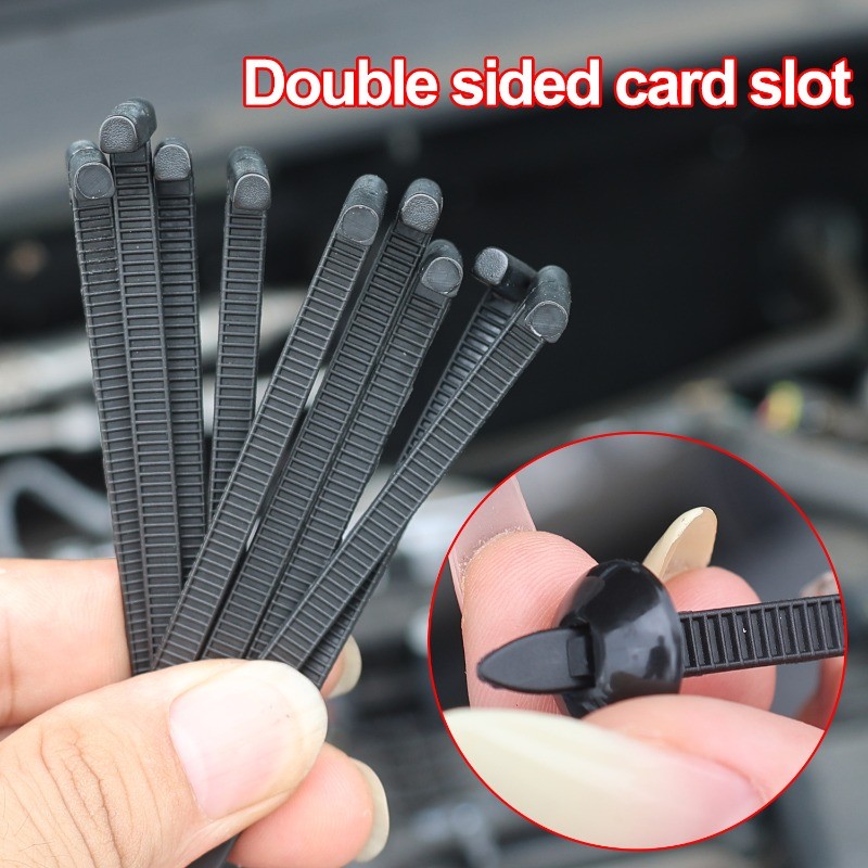 Khóa Nylon chịu thời tiết - Dụng cụ khóa cố định lâu dài - Dây buộc cáp hai khe cắm được nâng cấp cho thân xe​