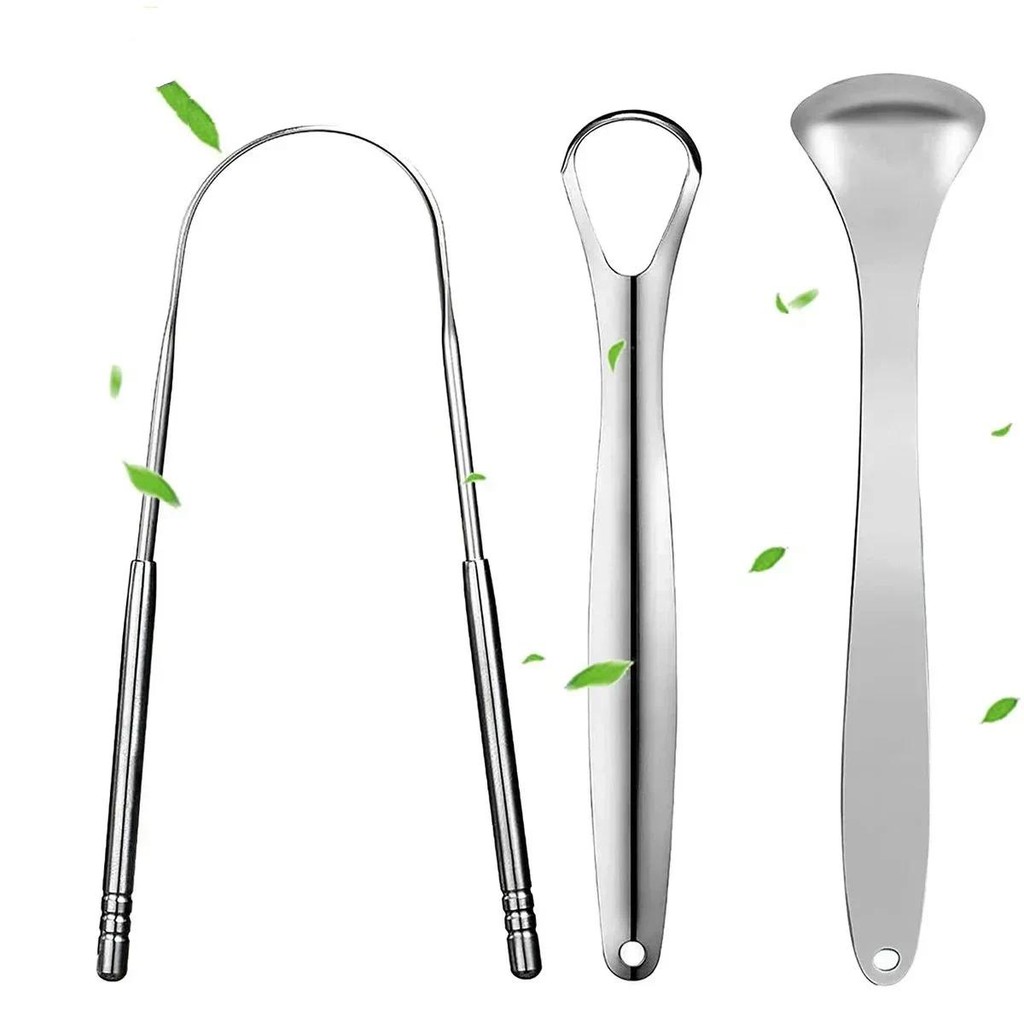 Cao Cấp 1 Cái / 3 Chiếc Kim Loại Lưỡi Cạo Bụi Cho Người Lớn & Trẻ Em, Bàn Chải Cạo Lưỡi Bằng Thép Không Gỉ Di Động Để Loại Bỏ