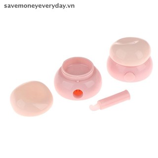 [savemoneyeveryday] 3.5g Mỹ Phẩm Lọ Rỗng Hộp Đựng Trang Điểm Chăm Sóc Da Mặt Hộp Kem Dưỡng Môi Có Thìa Silicon Chai Đổ Lại [vn]