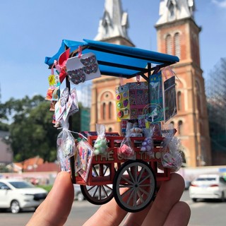 Mô hình gỗ tự lắp ráp DIY- Thế Giới Tí Hon- Hàng Rong- XE BÁN ĐỒ CHƠI - HR10 (Sản phẩm chưa kèm keo)