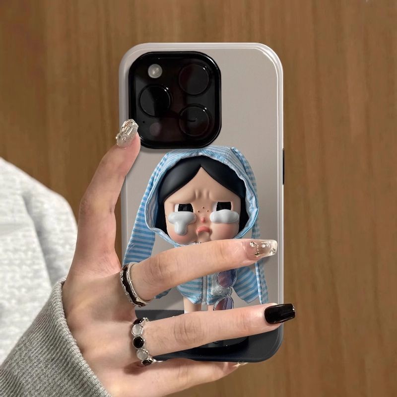 ✨Spot】[Vỏ điện thoại trẻ em khóc áo thỏ] ốp lưng iphone 17air/Apple16 promax/15pro/14plus, chống sốc