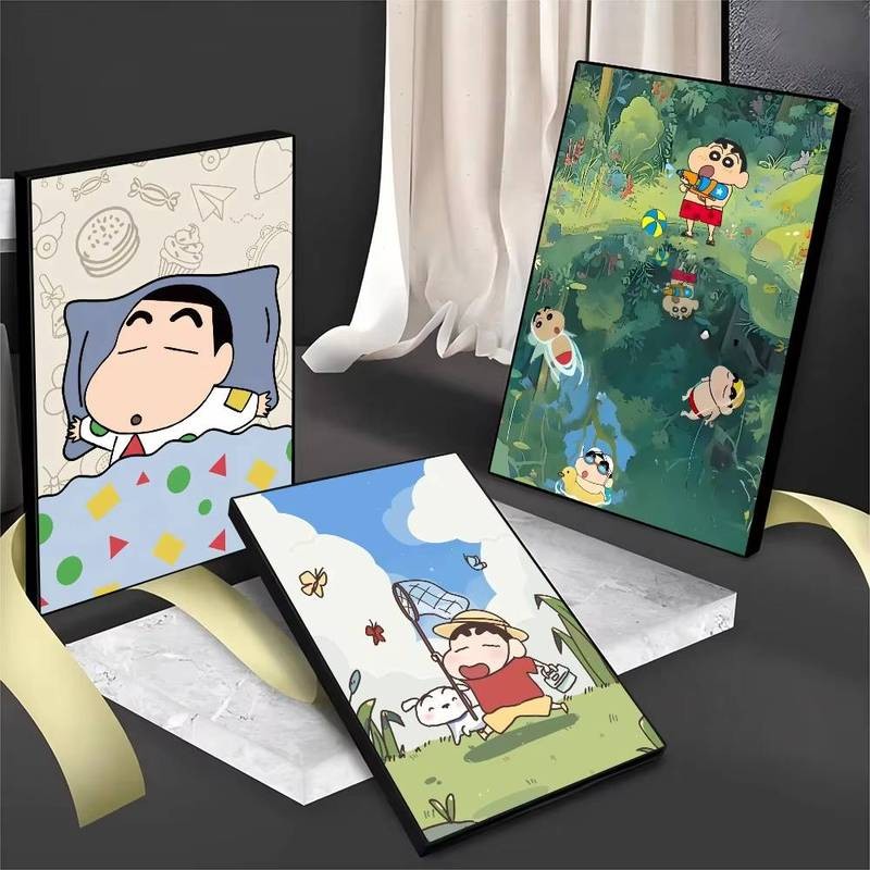 Poster canvas Crayon Shin-chan thích hợp cho phòng, quán bar, quán cà phê, tranh tường nghệ thuật thẩm mỹ
