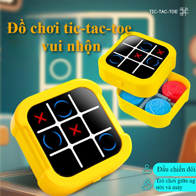 Đồ chơi điện tử Tic-Tac-Toe 3in1, 4 cấp độ khó, Rèn luyện tư duy logic cho bé