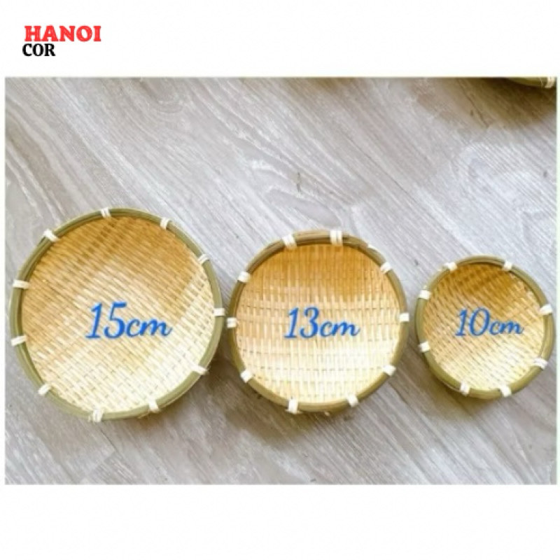 Rổ tre tròn mini đựng hướng dương, đồ ăn, decor trang trí phụ kiện chụp ảnh