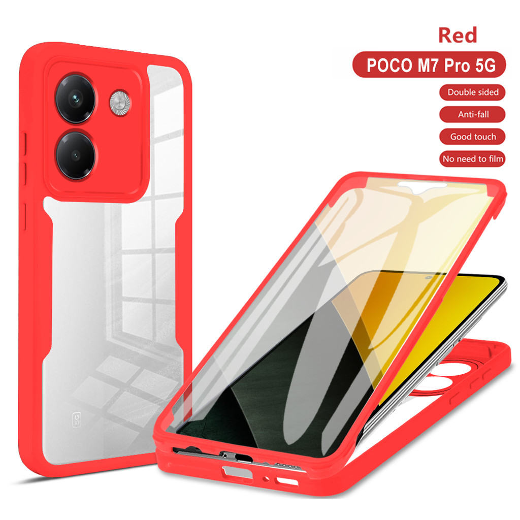 Ốp Điện Thoại Mềm YBD Cho Xiaomi POCO M7 Pro POCO X7 Pro Redmi 15 Vỏ Phim Tích Hợp Hai Mặt Trọn Gói Chống Rơi