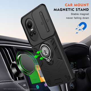 Dành Cho OPPO Reno 10 5G / 10 Pro 5G Ốp điện thoại Có Chân Đế Giáp Mặt Sau TPU Mềm Edge Bảo Vệ Ống Kính Máy Ảnh Chống Sốc Mỏng Bao