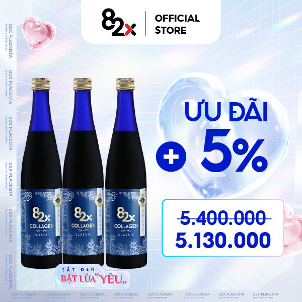 Ảnh Liệu Trình 3 Chai Collagen Uống Cao Cấp 82X Classic Cho Da Căng Bóng, Sáng Mịn - Chứa 120.000mg Collagen, 500ml/Chai 2
