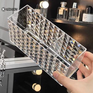 Kuzhen Hộp bảo quản dụng cụ trang điểm acrylic trong suốt cho cọ môi