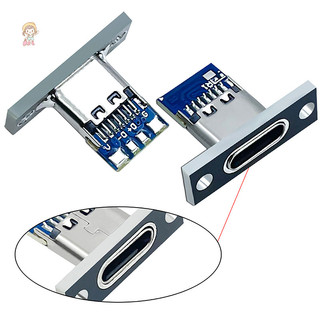 Twe 1 Cái Type-C Nữ Cổng Kết Nối Jack Cổng Sạc USB 3.1 Loại C Ổ Cắm Có Tấm Cố Định VN