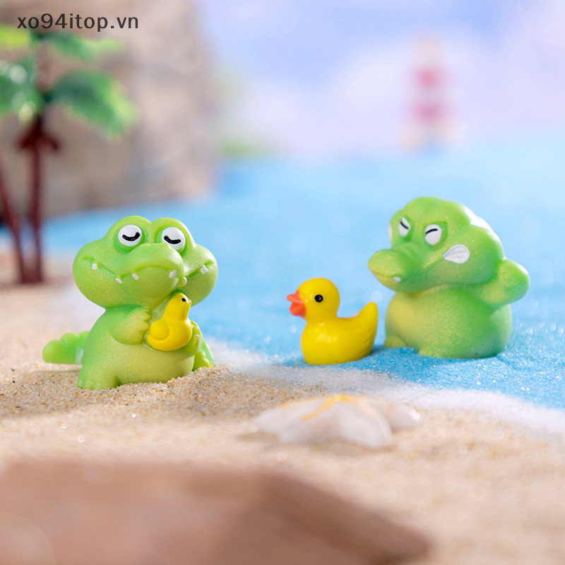 Xoitop Hoạt Hình Cá Sấu Dễ Thương Tượng Nhỏ Hoạt Hình Microlandscape Các Bức Tượng Nhỏ Đồ Trang Trí Ngộ nghĩnh Sáng Tạo Thu Nhỏ Trang Trí Nhà Cửa Quà Tặng VN