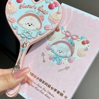 🔥 Độc Đáo Trang Trí Kawaii 🔥 gương nữ giới có hàng sẵn gương trang điểm cầm tay ins Đơn giản Bé nhỏ Di động và ☂Gương trang điểm Flower Know Màu hồng✴