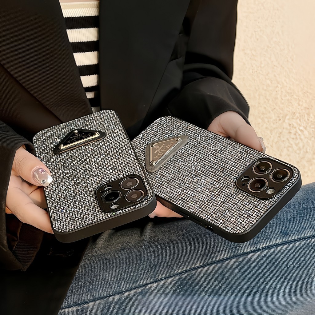 Ốp Lưng Cho Samsung S10 S20 S21 S22 S23 S24 S25 S26 PLUS S24FE S25FE S23FE S26U S24U S22U S23U S25U Phong Cách Retro Cổ Điển Lấp Lánh Thủ Công Vỏ Điện Thoại Sang Trọng Chống Sốc