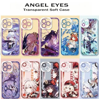 Ốp Lưng Cho iPhone 11 Pro Max 7 8 Plus SE 2 3 X XS XR XSMAX Vỏ Trò Chơi Genshin Tác Động Mềm Chống Sốc Anime Hoạt Hình Dễ Thương Trong Suốt Silicone TPU