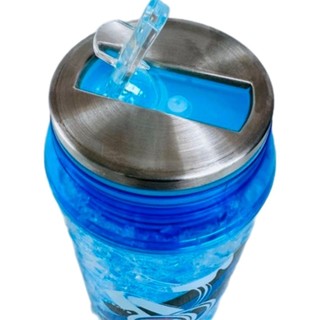 Bình Giữ Nhiệt Vân Đá thể tích 400ML Hình Dáng Lon Nước Dễ Thương, Có Vòi Hút Silicon