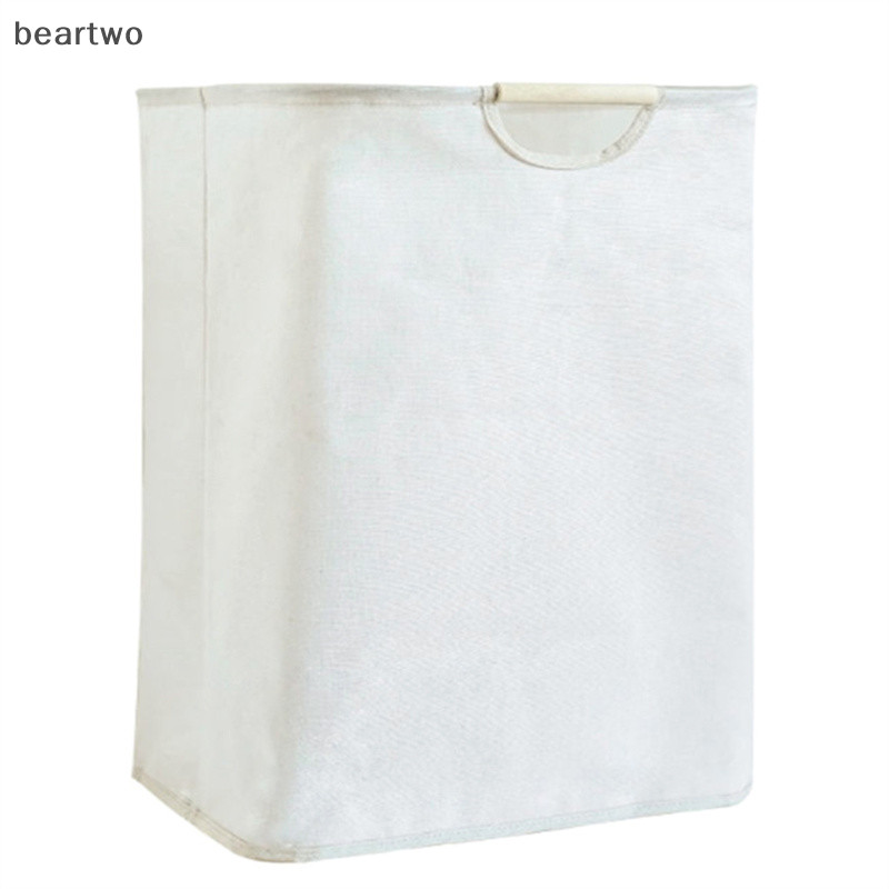< Beartwo > Giỏ đựng đồ giặt chống thấm nước Vải lanh Cotton Giỏ đựng quần áo bẩn Hộp đựng đồ lặt vặt có thể gập lại Túi đựng đồ gấp gọn Hamper đẹp