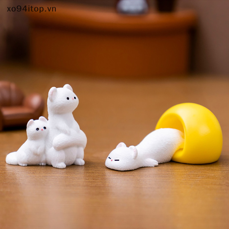 Xoitop Hoạt Hình Dễ Thương Ferret DIY Trang Trí Nhà Cửa Để Bàn Thu Nhỏ Các Bức Tượng Nhỏ Trang Trí Thủ Công Phụ Kiện Trẻ Em Quà Tặng VN